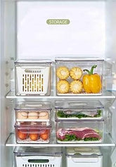 منظمة ثلاجة , لون شفاف الحجم: 21x14.2x10.7سم